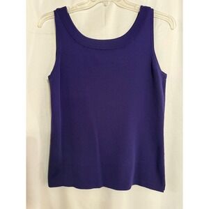 VNTG Chicos Design Eggplant Purple Strech tank high neck Size 2 (M)